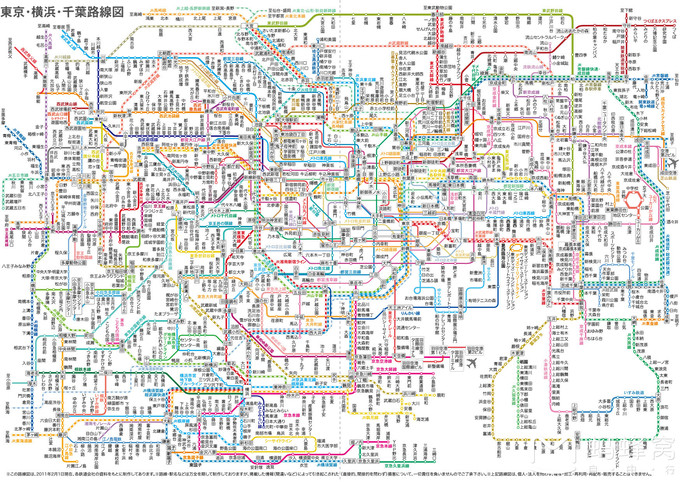 東京自由行-東京路線圖